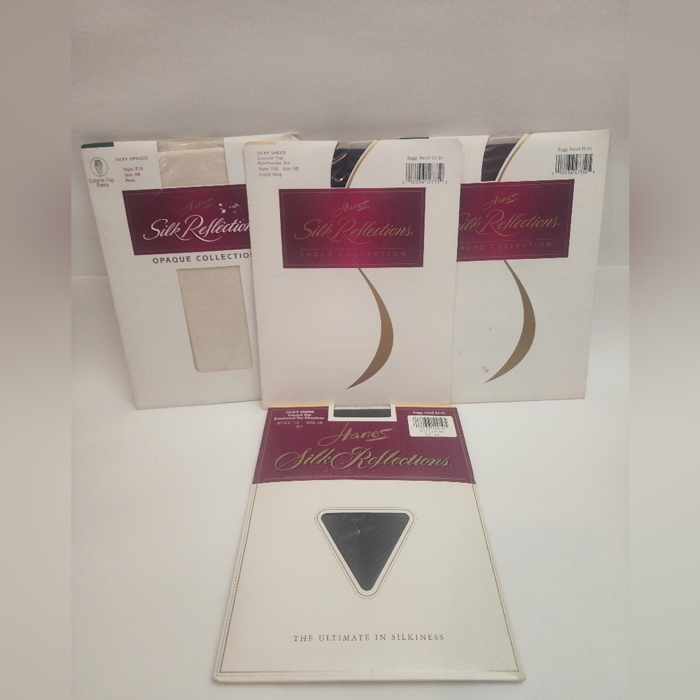 Hanes silk reflections control top pantyhose, 4 packs size: AB Small